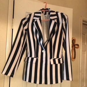 Fashion nova pin striped jacket